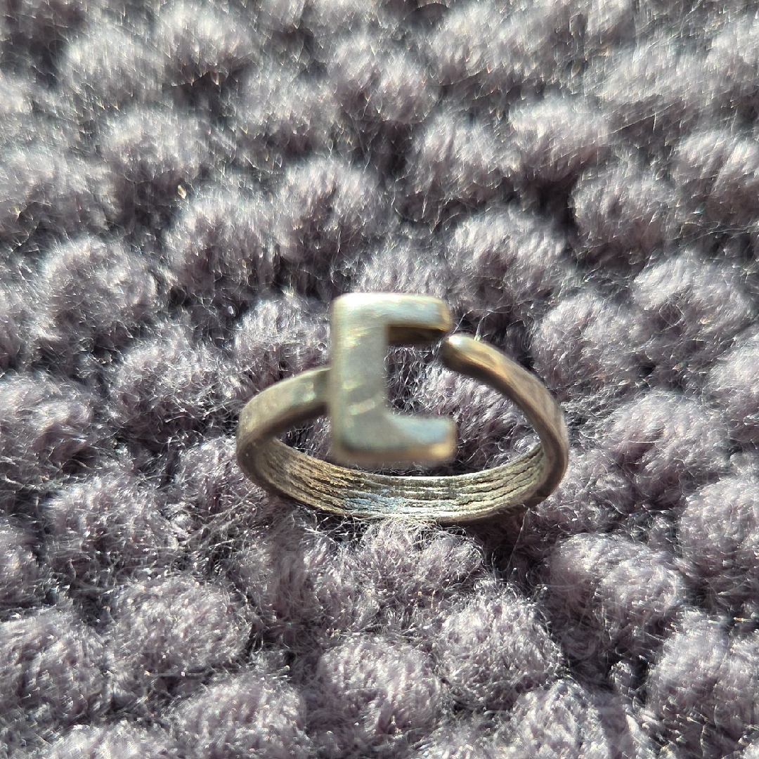 Silver Initial Ring